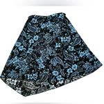 Jaclyn Smith Y2K Black Blue Goth Witchy Whimsy Floral Paisley Asymmetric Skirt Photo 2