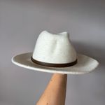 Free People  Women’s Wythe Leather Band‎ Felt Fedora Hat One Side Photo 8