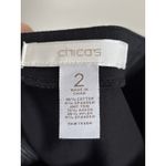 Chico's Skirt Size 2 Large Classic Black Stretch Casual Office Preppy Business Photo 1