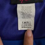 YS USA Medium Blue Y2K Padded Ruched Neck Rhinestone Detail Back Tie Maxi Gown Photo 3