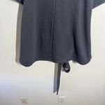 Adeptt Top Women 2XL Charcoal Gray Sweatshirt Material Short Sleeve Minimal Plus Size XXL Photo 4