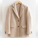 & Other Stories & Other Stories Beige Oatmeal Oversized Wool Blazer Size 12 Photo 3