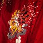 Free People Lovely Day Printed Tie Tunic Dress Women's Medium Red Floral Boho Photo 12