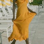 Doen Arleen Orange Maxi Dress NEW Photo 1