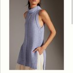Pilcro Ribbed Knit Turtleneck Sweater Tunic Vest Green Small Anthropologie $120 Photo 3