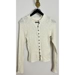 Free People  It's On Rib Cardigan in Ivory Size Medium Photo 2