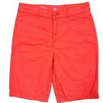 st. john's bay  Bermuda Shorts Sz 12 Coral Peach Pink Stretch Modest Vacation Photo 0