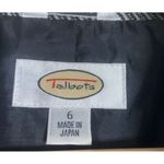 Talbots  Blazer Jacket Women's 6 Black‎ & White Striped Tie Waist Notch Lapel Photo 2