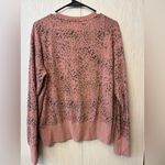 Sundry  Pink Leopard Print Pullover Sweatshirt Size 3 Large Crewneck Photo 3