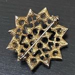 Vintage Unsigned Starburst Snowflake Rhinestones Brooch Photo 8