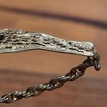 Source Unknown Vintage 12K Gold Filled Filigree Bar Rope Chain Bracelet with Center Diamond Photo 7