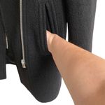 Club Monaco  Reeta Italian Wool Leather Moto long jacket women’s S biker trench c Photo 6