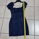 Windsor  Women Navy Blue Party Season Sequin Bodycon Mini Dress size S. Photo 8