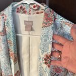 Chico's Like New Floral Twill Jacket Top Size Large Photo 10