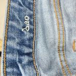 Gap  Real Straight Rolled Hem Mid Rise Jeans Womens 26 Blue Denim Distressed Photo 10
