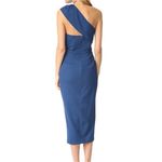 Yumi Kim NWT That Jazz Ink Blue One Shoulder Crepe Sheath Midi Dress Medium Photo 6