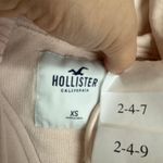 Hollister Hoodie Womens X Small Pink Cropped Zip Up Jacket Sweatshirt Photo 2