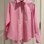 NWOT garçon cotton poplin shirt in gingham (J. Crew, 14, pink) Photo 0