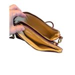 Wine Red faux leather Crossbody Bag With Gold Accents & Adjustable Strap Wine Re Photo 7