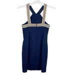 Lilly Pulitzer Vena stretch shift halter mini dress true navy gold trim size 0 Photo 2