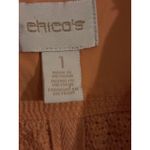 Chico's Orange Textured Zip Front Jacket Women Size 1 Photo 1