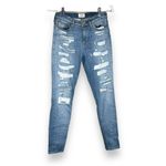 Hudson NICO MIDRISE SHREDDED SUPER SKINNY JEANS WOMENS SIZE 26 Photo 1