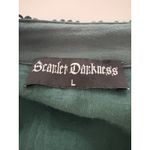Scarlet Darkness Top Size Large Green Peasant Dark Romance Renaissance Goth Photo 4