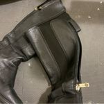 Tory Burch  Black Christy Tumbled Leather Stretch Riding Boots Photo 4