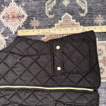 st. john's bay  Black Quilted Mid-weight Vest Gold Accents Women’s Size Medium Photo 8