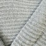 BiBi Gray Sweater Raw Edge Hooded Oversized Chunky Knit V Neck with Fringe Boho Size XL Photo 9