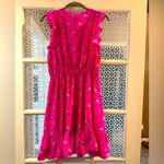 Kate Spade  scenic route Hummingbird ruffle Dress bougainvillea Pink Sz 10 Photo 3