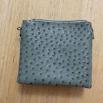 Teal Vegan Ostrich Crossbody Rosette Flower Bag Top Side Zip Outside Pocket Green Photo 3