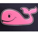 Pink Whale Navy Blue Hoodie Pullover Sweatshirt PRAIRIE MOUNTAIN ~ Size MEDIUM Photo 4