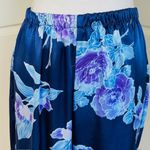 Vintage California Dynasty Satin Pajamas & Robe Floral Lingerie Set Medium Blue Photo 10