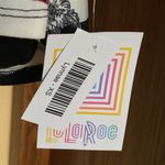 LuLaRoe XS Lynnae Black Floral Stripe NWT Unicorn Photo 5