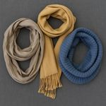 🧣 Scarf Bundle (3 Pieces) | Infinity Scarves & Fringe Wrap | Cozy Fall Winter A Photo 0