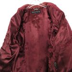 Pamela McCoy 1990s Vintage Leather Jacket Burgundy Suede Leather Jacket Medium Red Photo 2
