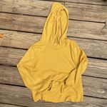 Queen Bees Crop Top Hoodie Long Sleeve Cotton/Poly Blend in Honey Mustard Small Gold Photo 5