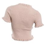 Tic Toc Taupe Lettuce Hem Top Photo 2