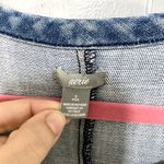 Aerie  Blue Chambray Lace-up Rope Ruffle Raw Hem Sleeveless Nautical Mini Dress S Photo 3