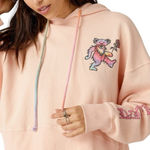 Daydreamer NWT Grateful‎ Dead  Peach LA Bears Tie Dye Cropped Shrunken Hoodie XS Photo 0