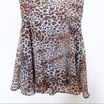 Hazel Short Sleeve Semi Sheer Leopard Print Dress Size Small Photo 4