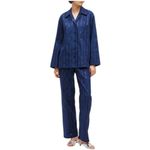 Sleeper NWT  Milky Way Sequined Cotton Pajama Set Navy Size M Photo 2