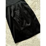 White House | Black Market Sz 6 Black Satin Mini Strapless Dress Cocktail Formal Photo 5