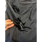 Eloquii  Blouse Size 18 Plus Cotton Classic Wide Neck blue jeans color Photo 2