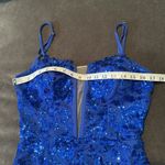 Women’s Blue Sparkly Mermaid Fit Prom Party Dress Criss Cross Straps Size 6 NWOT Photo 8