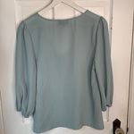 Modcloth  Seafoam Ocean Vibe Green Mint V-neck Crepe Blouse W-517 Sz M Photo 5