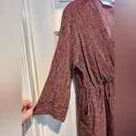 Ces Femme  faux wrap dress - mauve / pink and black striped - size large Photo 3