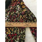 Craft & Barrel Women Black Floral V Neck Long Sleeve Top Blouse Shirt Size M Size M Photo 4