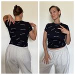 Primark Good Vibes Baby Tee Soft Stretch Sustainable Cotton Streetwear Oversized Photo 3